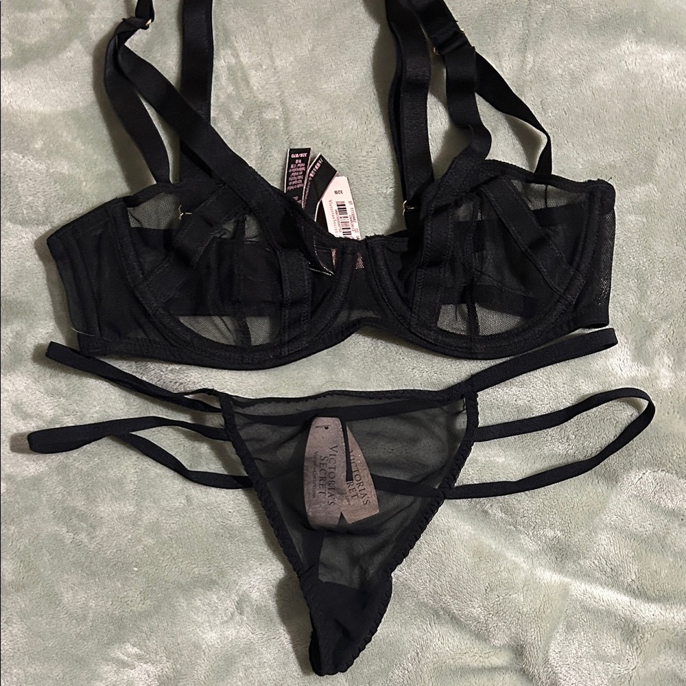Victoria's Secret Black Sheer Set